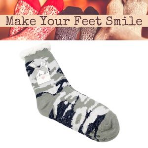 Alexa Rose Sock Bootie with Grippers and Sherpa Lining